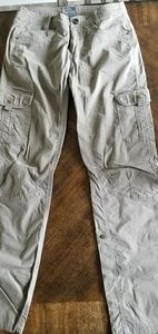 Cargo pants, that can be rolled up into capris.